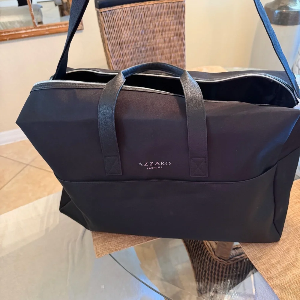 Azzaro black travel duffel bag Black Men's Travel Bag Azzaro Parfums NEW